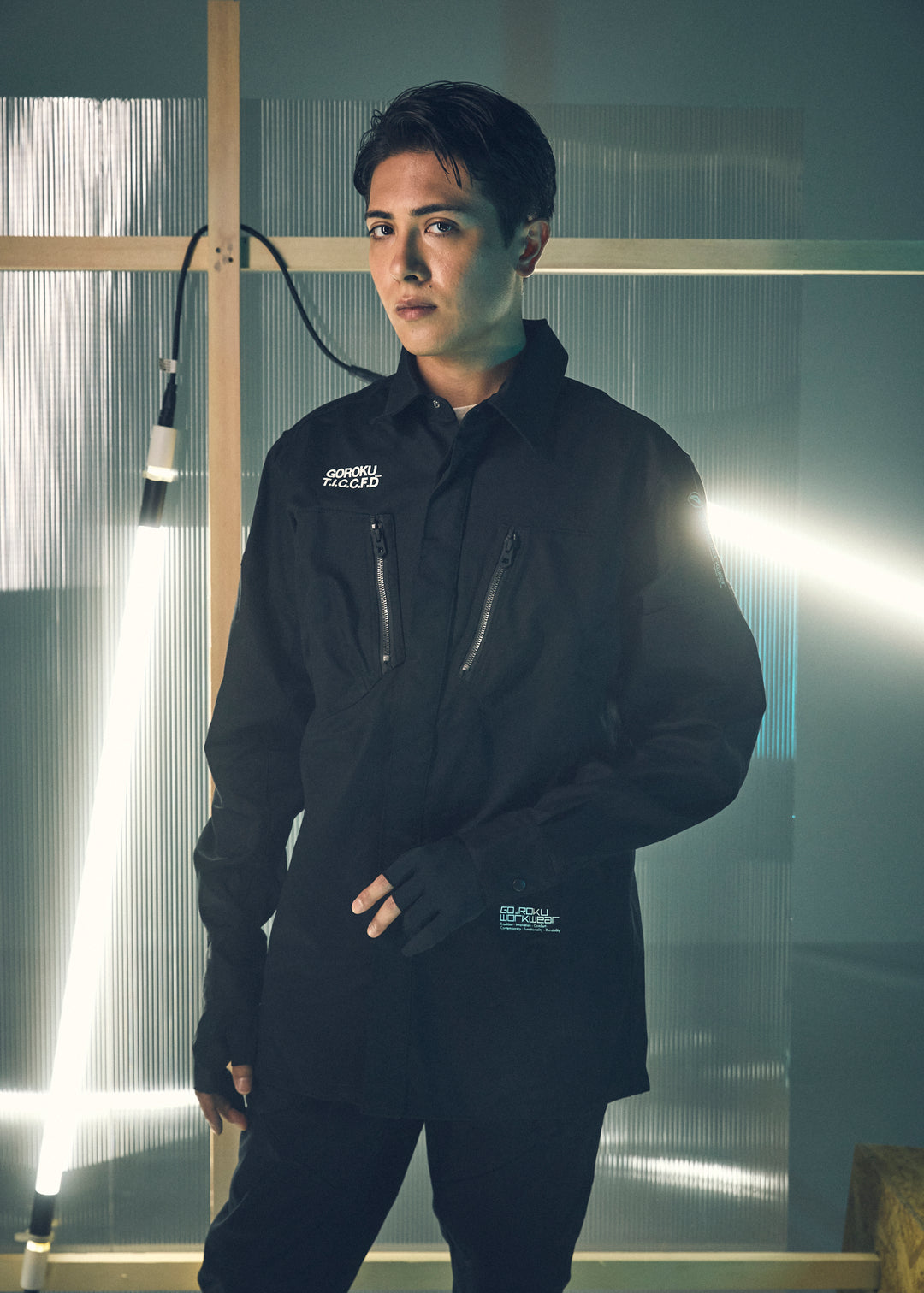 【GOROKU】GRK004SH-4688 PREMIUM TOUGH シャツジャケット（綿87%・ポリエステル13%／メンズ）通年対応