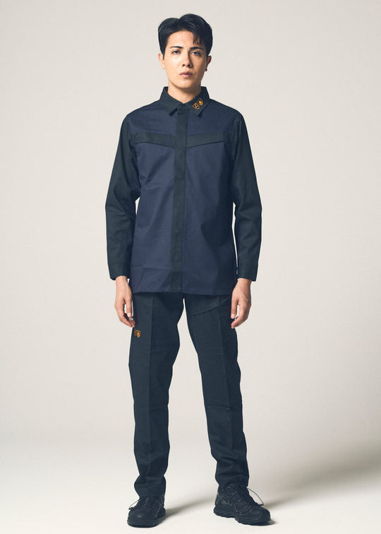 ［SOWA］6052-02 Brevano Plus Flame-Retardant Long-Sleeve Shirt (50% Cotton, 45% Modacrylic, 5% Polyester) / Unisex, Year-Round Wear