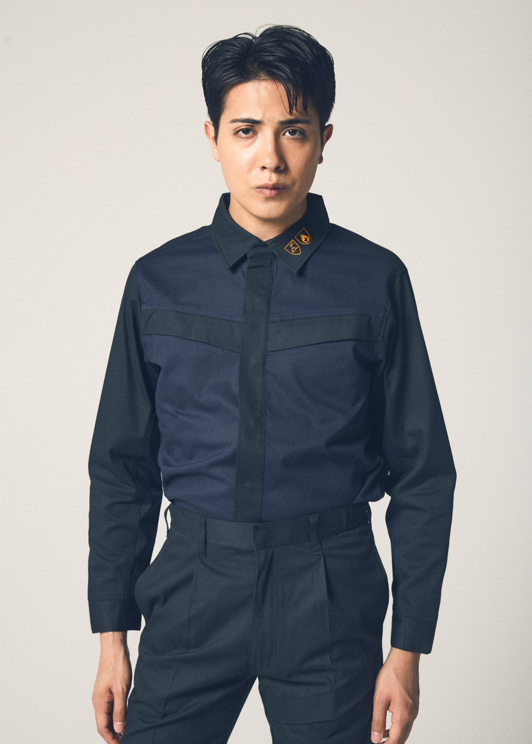 ［SOWA］6052-02 Brevano Plus Flame-Retardant Long-Sleeve Shirt (50% Cotton, 45% Modacrylic, 5% Polyester) / Unisex, Year-Round Wear