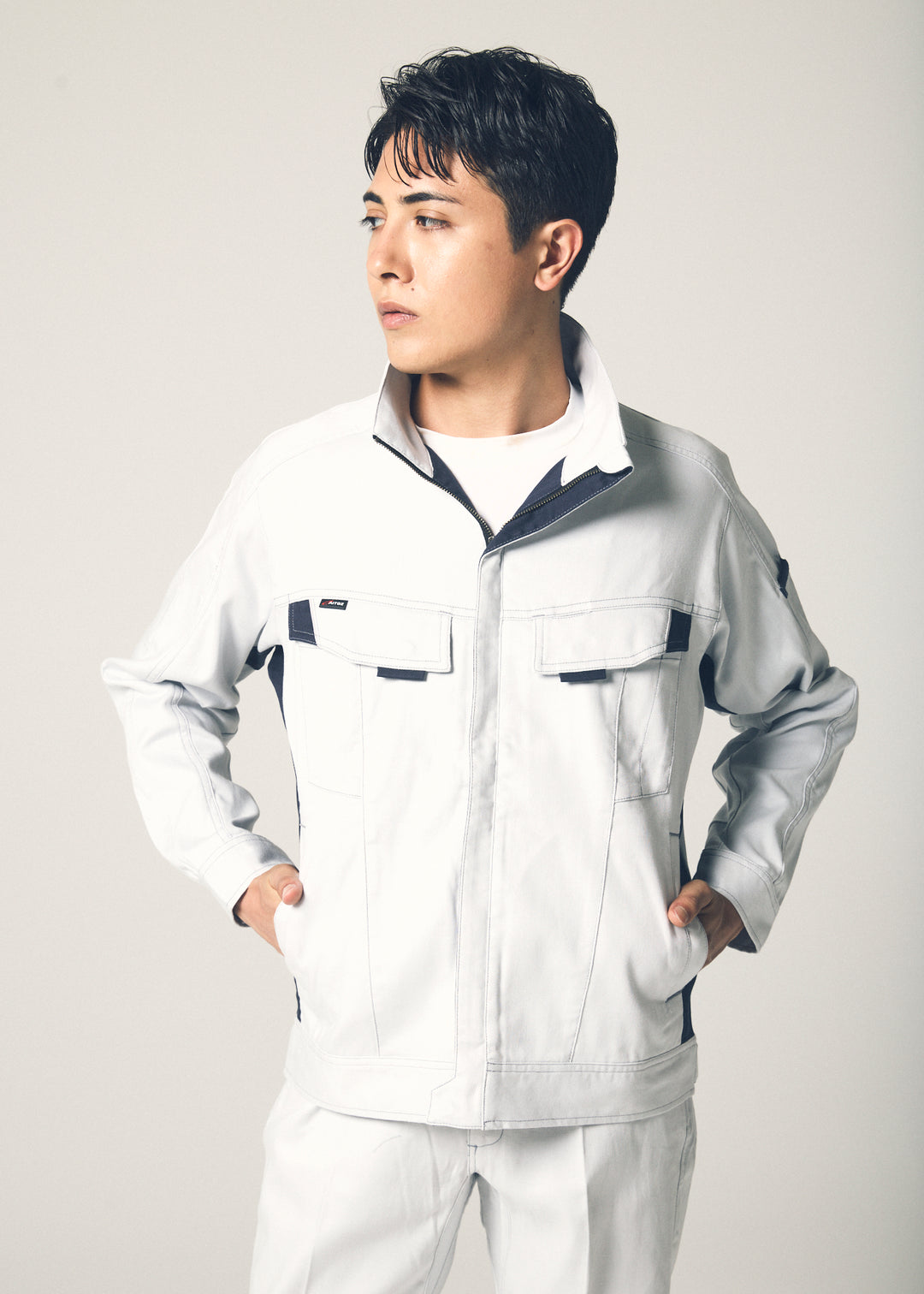 ［AITOZ］5101 MOBINCUT Bungee Tech Long Sleeve Blouson (100% Cotton/Unisex) Year-Round