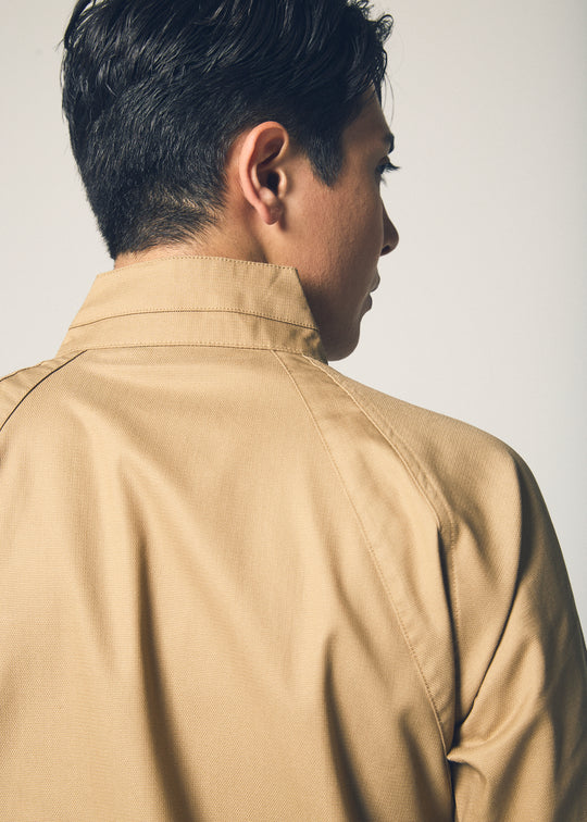 ［AITOZ］3330 Lightweight Stretch MOBINCUT Bungee Tech Long Sleeve Blouson (80% Polyester, 20% Cotton / Unisex) for Spring and Summer