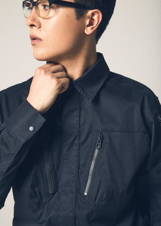 【GOROKU】GRK004SH-4689 TRIPLE TWIST TC シャツジャケット（ポリエステル80%・綿20%／メンズ）通年対応