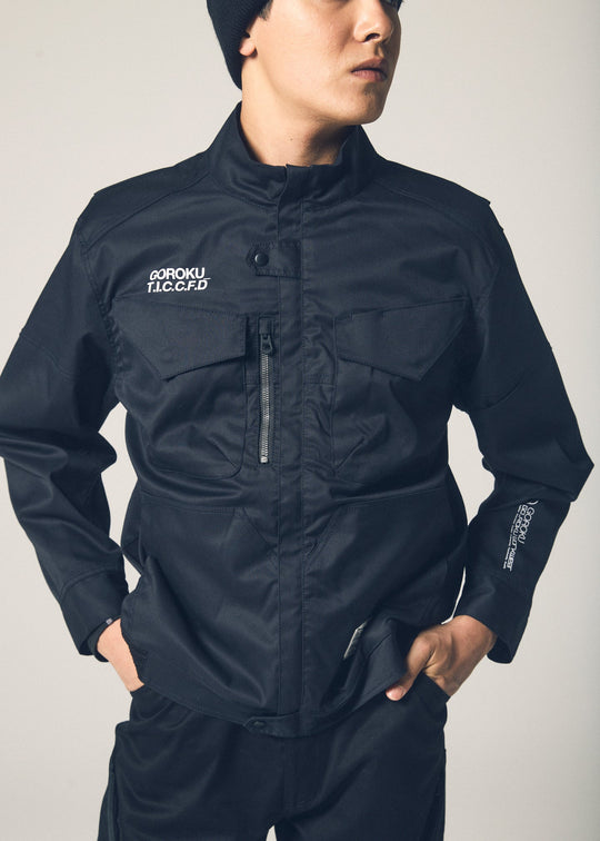 【GOROKU】GRK007JK-4689 TRIPLE TWIST TC リブジャケット（ポリエステル80%・綿20%／メンズ）通年対応