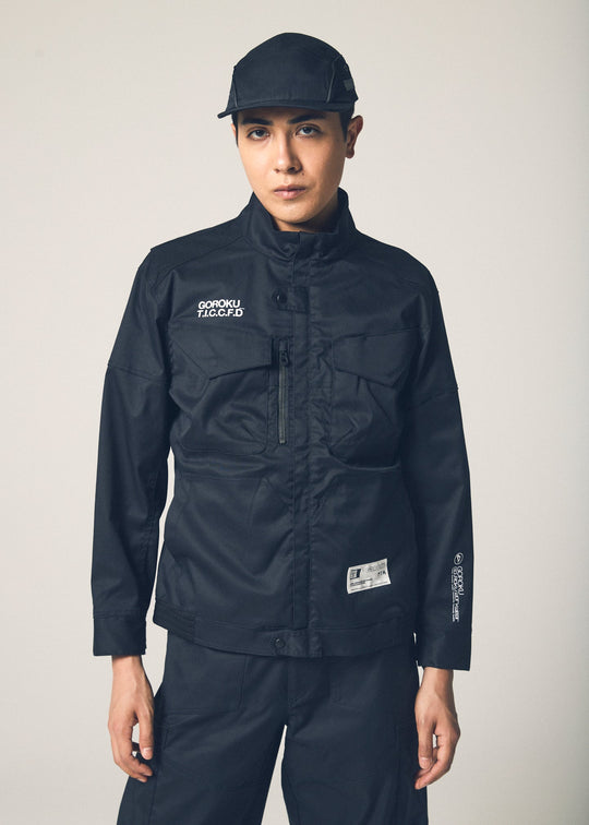 【GOROKU】GRK007JK-4689 TRIPLE TWIST TC リブジャケット（ポリエステル80%・綿20%／メンズ）通年対応