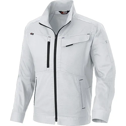 ［AITOZ］3330 Lightweight Stretch MOBINCUT Bungee Tech Long Sleeve Blouson (80% Polyester, 20% Cotton / Unisex) for Spring and Summer