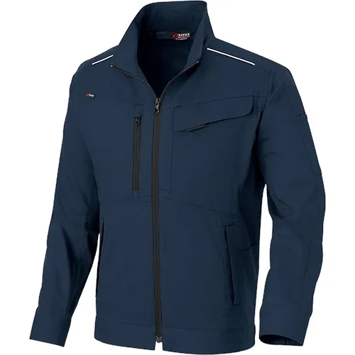 ［AITOZ］3330 Lightweight Stretch MOBINCUT Bungee Tech Long Sleeve Blouson (80% Polyester, 20% Cotton / Unisex) for Spring and Summer