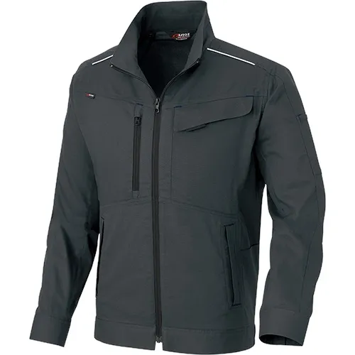 ［AITOZ］3330 Lightweight Stretch MOBINCUT Bungee Tech Long Sleeve Blouson (80% Polyester, 20% Cotton / Unisex) for Spring and Summer