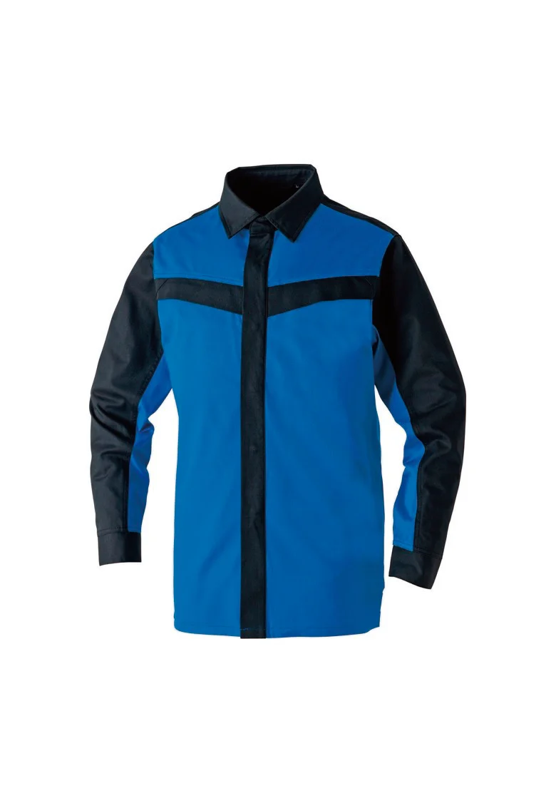 ［SOWA］6052-02 Brevano Plus Flame-Retardant Long-Sleeve Shirt (50% Cotton, 45% Modacrylic, 5% Polyester) / Unisex, Year-Round Wear